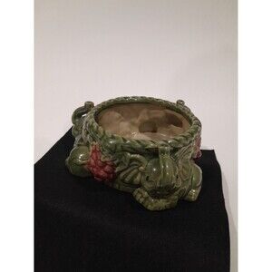 Vintage Green Lucky Elephant Planter,